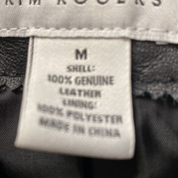 Kim Roger’s M Black Leather Jacket - Picture 3 of 7